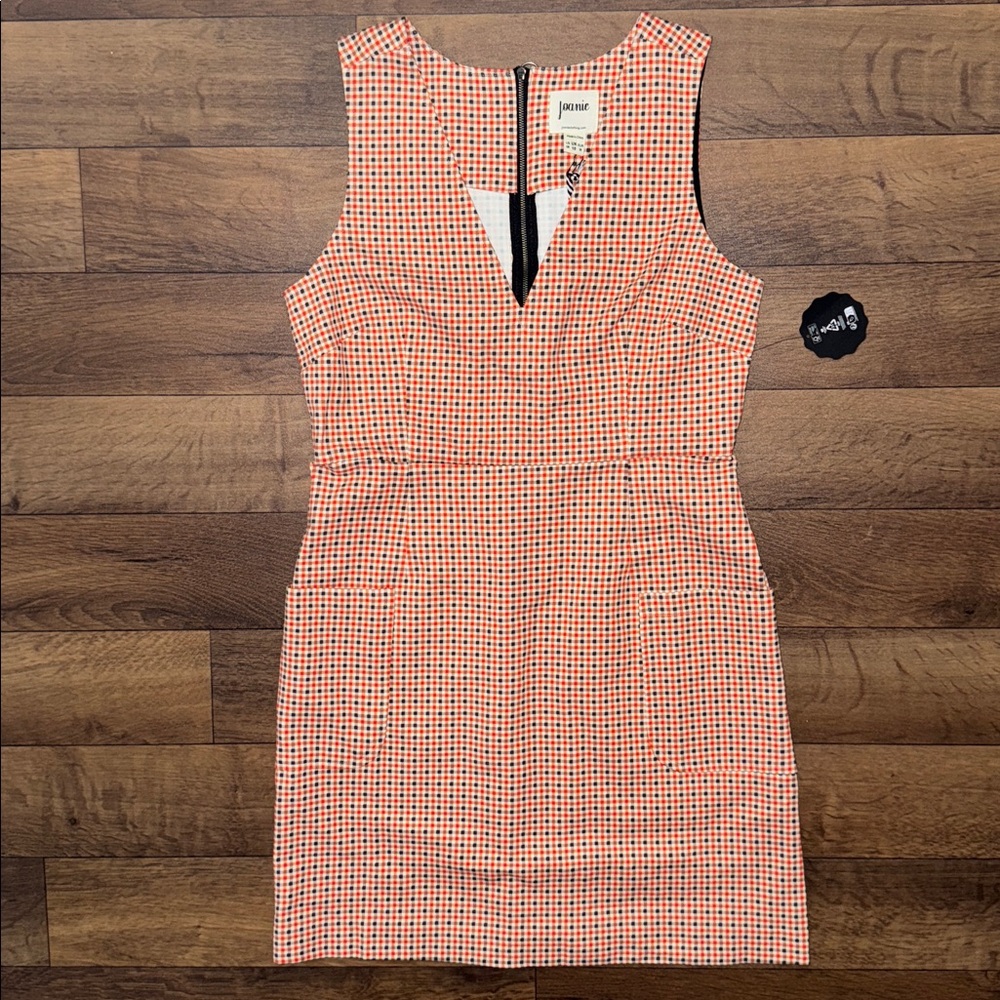 Joanie Size US 6 Ohlson Micro Check Print Pinafore Dress NWT Anthropologie Girly